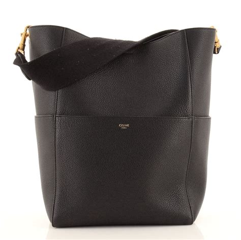 celine sangle large|Celine Large Seau Sangle .